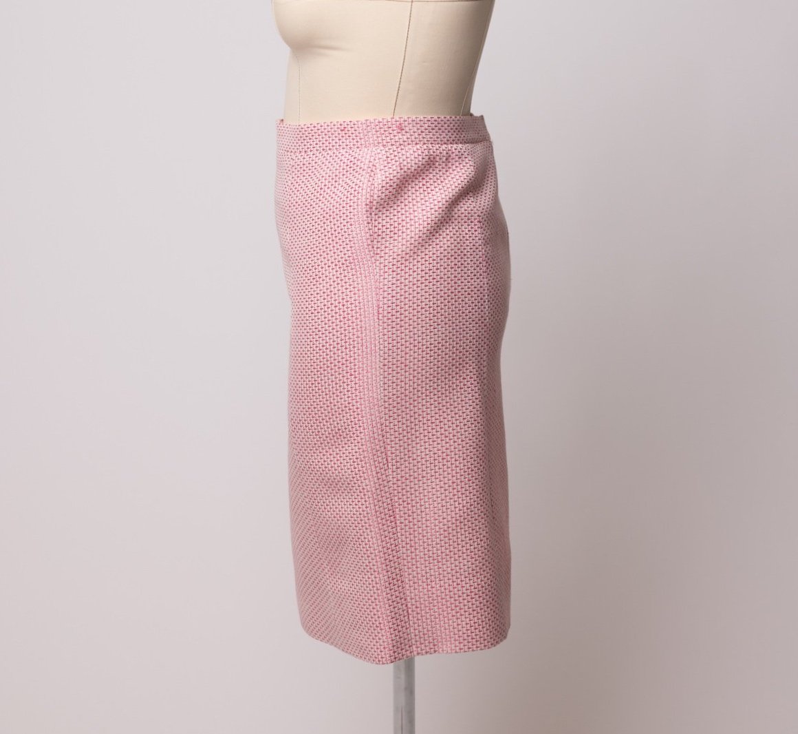 CHANEL | Pink And White Tweed Skirt Suit