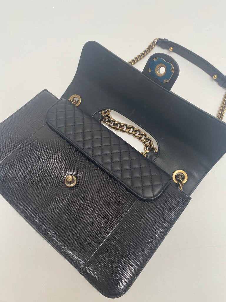 CHANEL | Large Double Flap Bag with Gold Chain