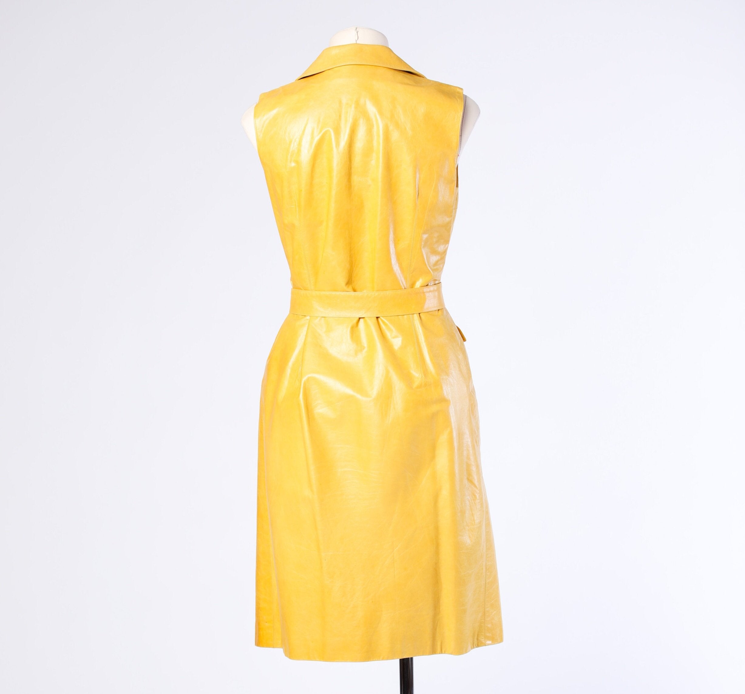 OSCAR DE LA RENTA | Yellow Leather Dress OSCAR DE LA RENTA | Yellow Leather Dress