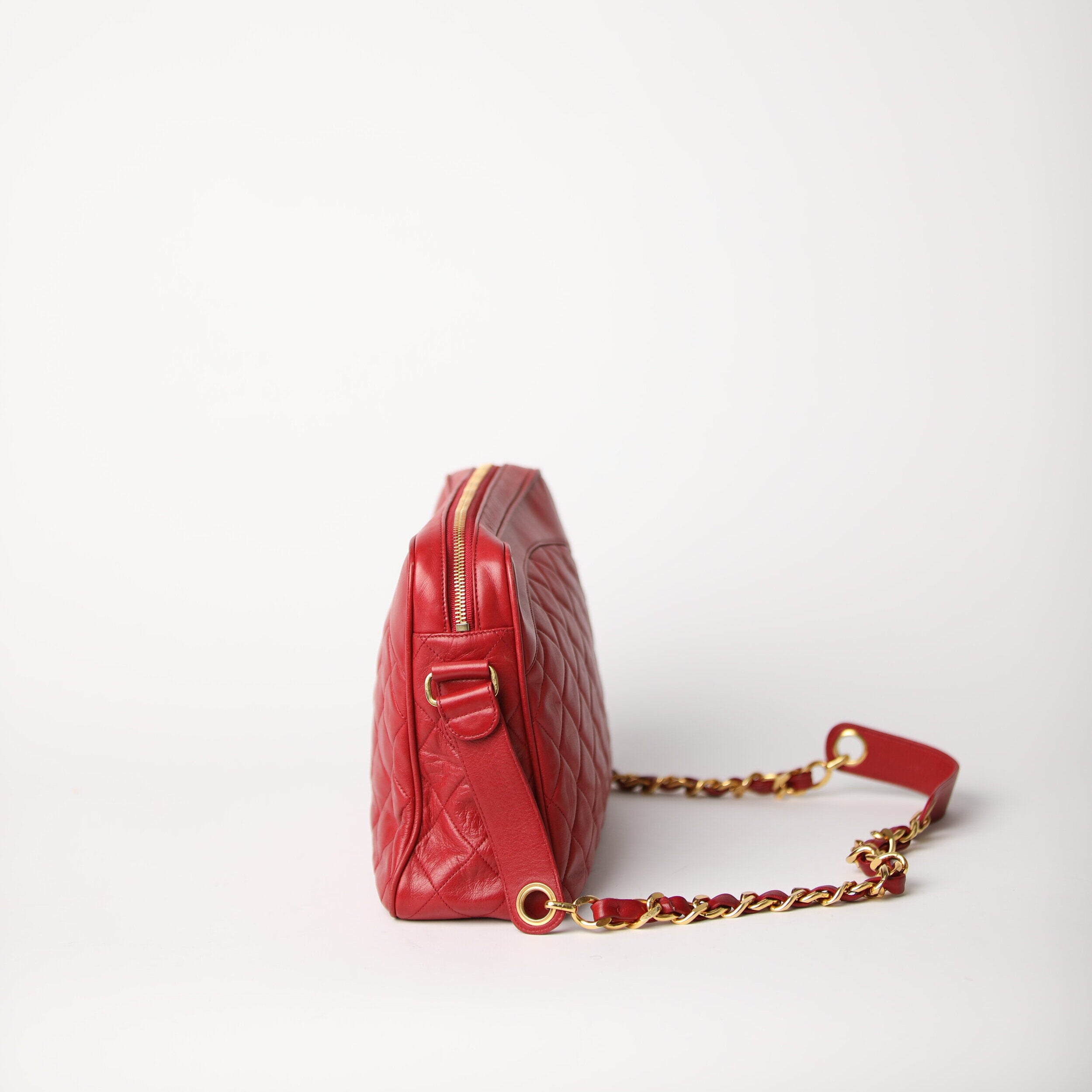 CHANEL  Medium Red Quilted Shoulder Bag – The Vault By Volpe Beringer